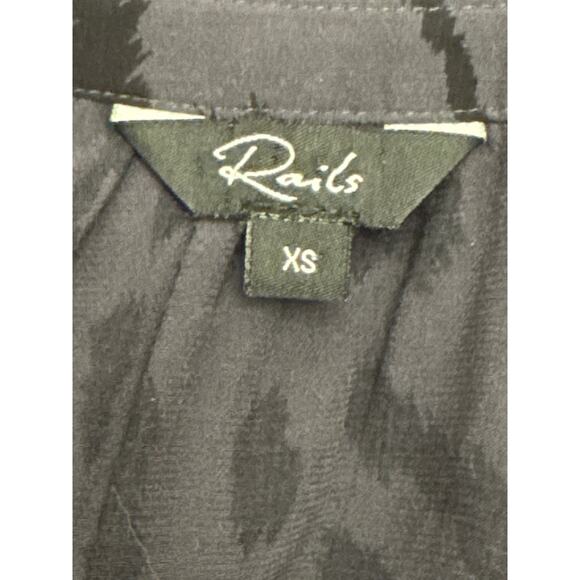 Rails Jasmine Long Sleeve Mini Dress Black and Gray Size Extra Small - Picture 8 of 8